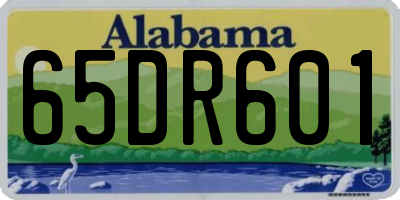AL license plate 65DR601
