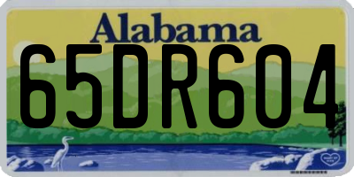 AL license plate 65DR604