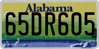 AL license plate 65DR605