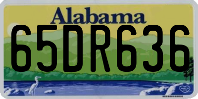 AL license plate 65DR636