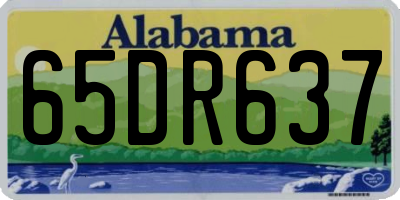 AL license plate 65DR637