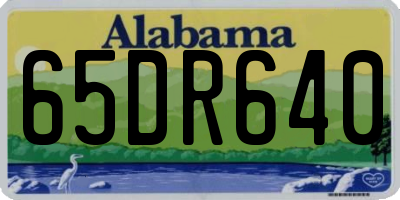 AL license plate 65DR640