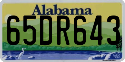 AL license plate 65DR643