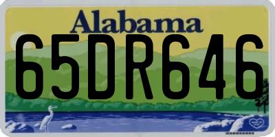 AL license plate 65DR646