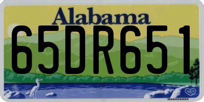 AL license plate 65DR651