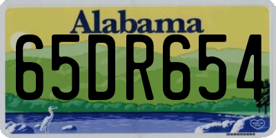 AL license plate 65DR654