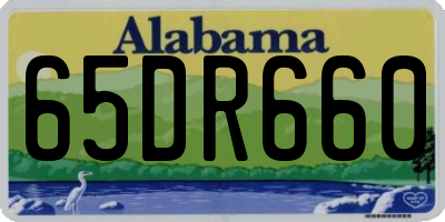AL license plate 65DR660