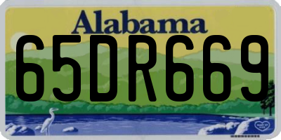 AL license plate 65DR669