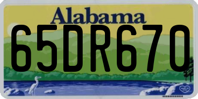 AL license plate 65DR670