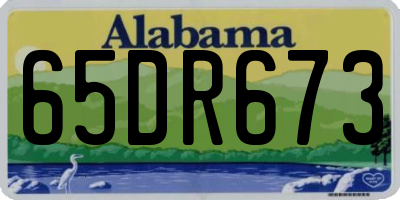 AL license plate 65DR673