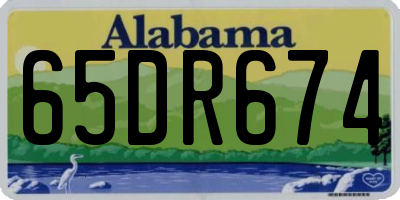 AL license plate 65DR674