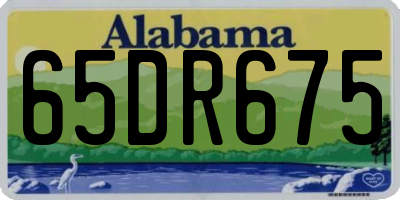 AL license plate 65DR675