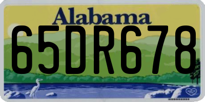 AL license plate 65DR678