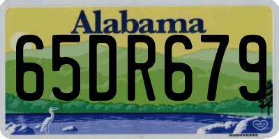 AL license plate 65DR679