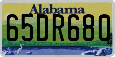 AL license plate 65DR680