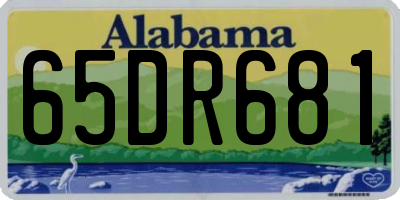 AL license plate 65DR681