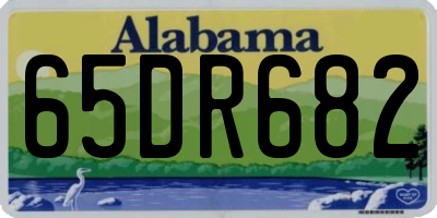 AL license plate 65DR682