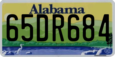 AL license plate 65DR684