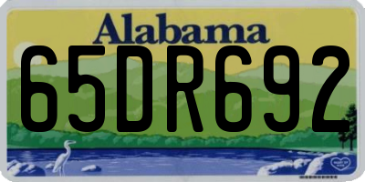 AL license plate 65DR692