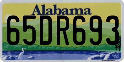 AL license plate 65DR693