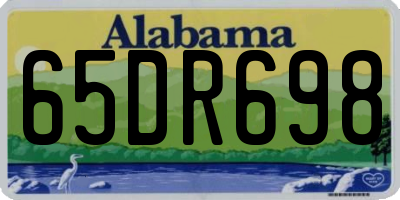 AL license plate 65DR698