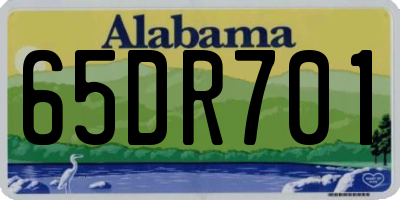 AL license plate 65DR701