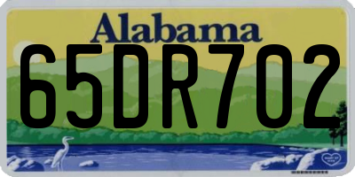 AL license plate 65DR702