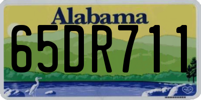 AL license plate 65DR711