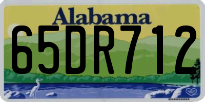 AL license plate 65DR712