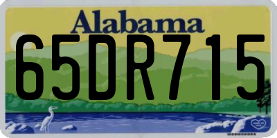 AL license plate 65DR715