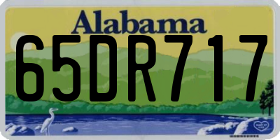 AL license plate 65DR717