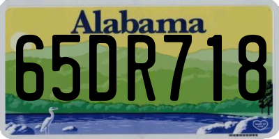 AL license plate 65DR718