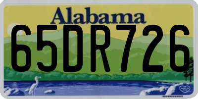 AL license plate 65DR726