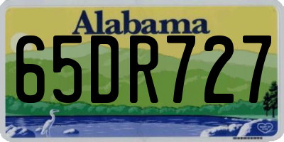 AL license plate 65DR727