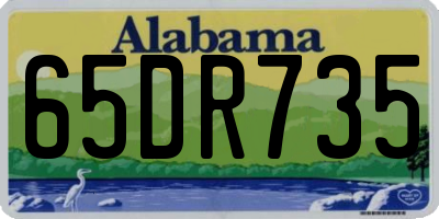 AL license plate 65DR735