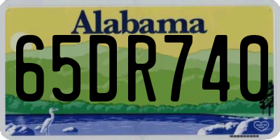 AL license plate 65DR740