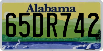 AL license plate 65DR742