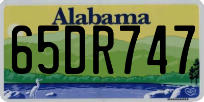AL license plate 65DR747