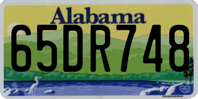 AL license plate 65DR748