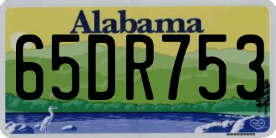 AL license plate 65DR753