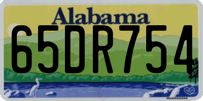 AL license plate 65DR754