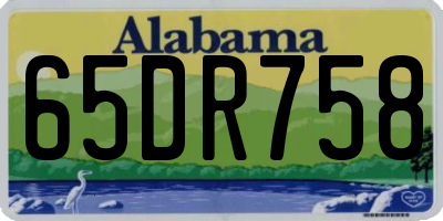 AL license plate 65DR758