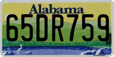 AL license plate 65DR759