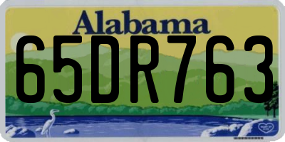 AL license plate 65DR763