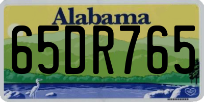 AL license plate 65DR765
