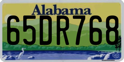 AL license plate 65DR768