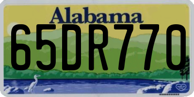 AL license plate 65DR770