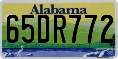 AL license plate 65DR772