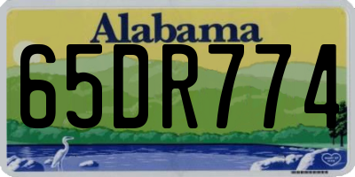 AL license plate 65DR774