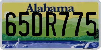 AL license plate 65DR775